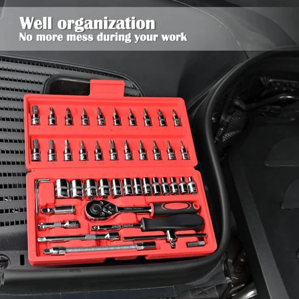 46-PEICE TOOL SET FOR HOME & AUTO