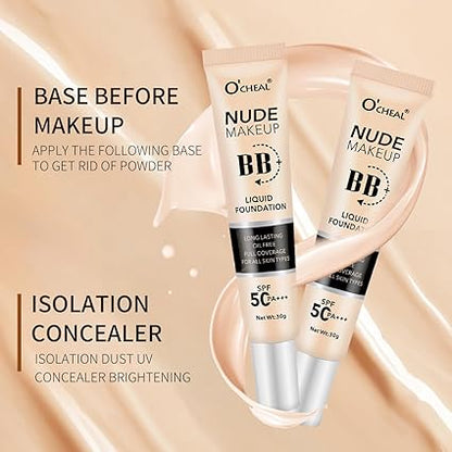 O’CHEAL Nude Makeup BB+ Liquid Foundation SPF 50 PA+++