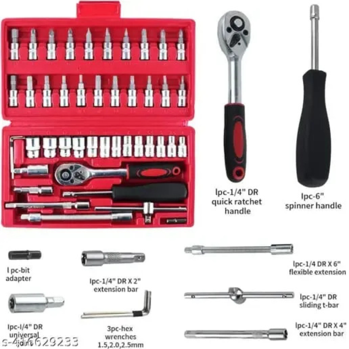 46-PEICE TOOL SET FOR HOME & AUTO