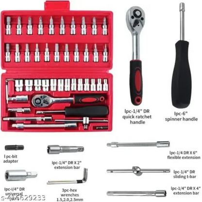 46-PEICE TOOL SET FOR HOME & AUTO
