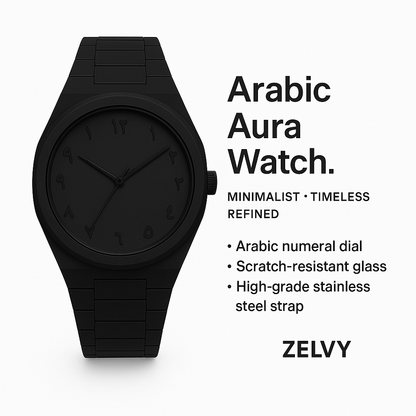 Black Arabic Aura Watch
