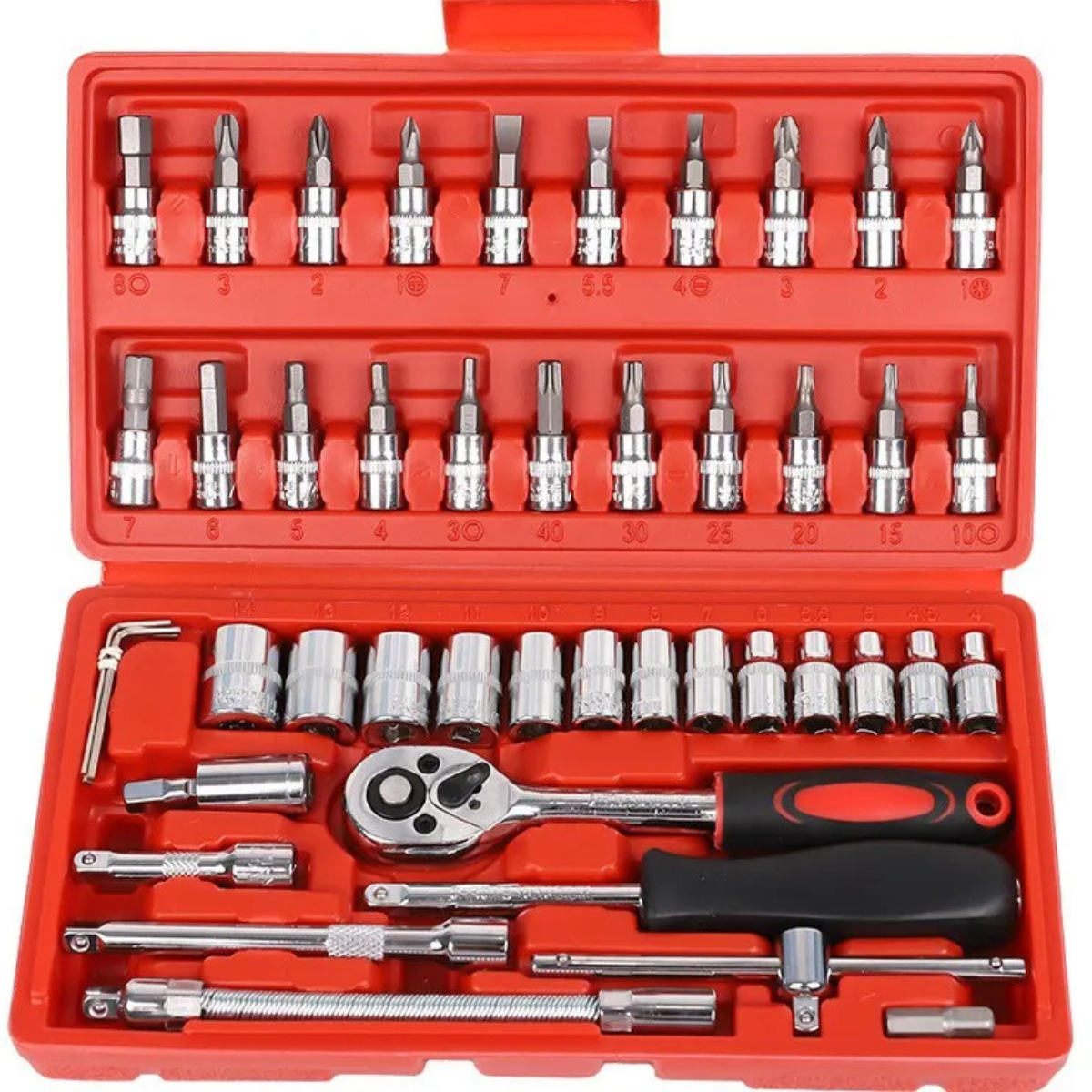 46-PEICE TOOL SET FOR HOME & AUTO