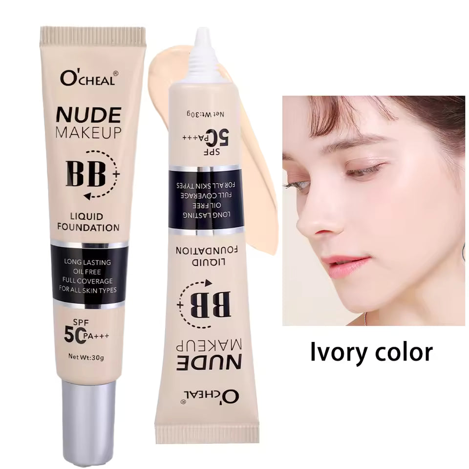 O’CHEAL Nude Makeup BB+ Liquid Foundation SPF 50 PA+++