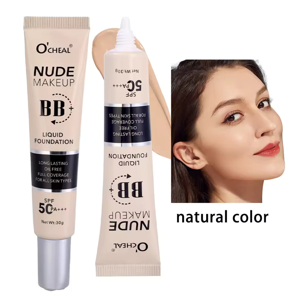 O’CHEAL Nude Makeup BB+ Liquid Foundation SPF 50 PA+++